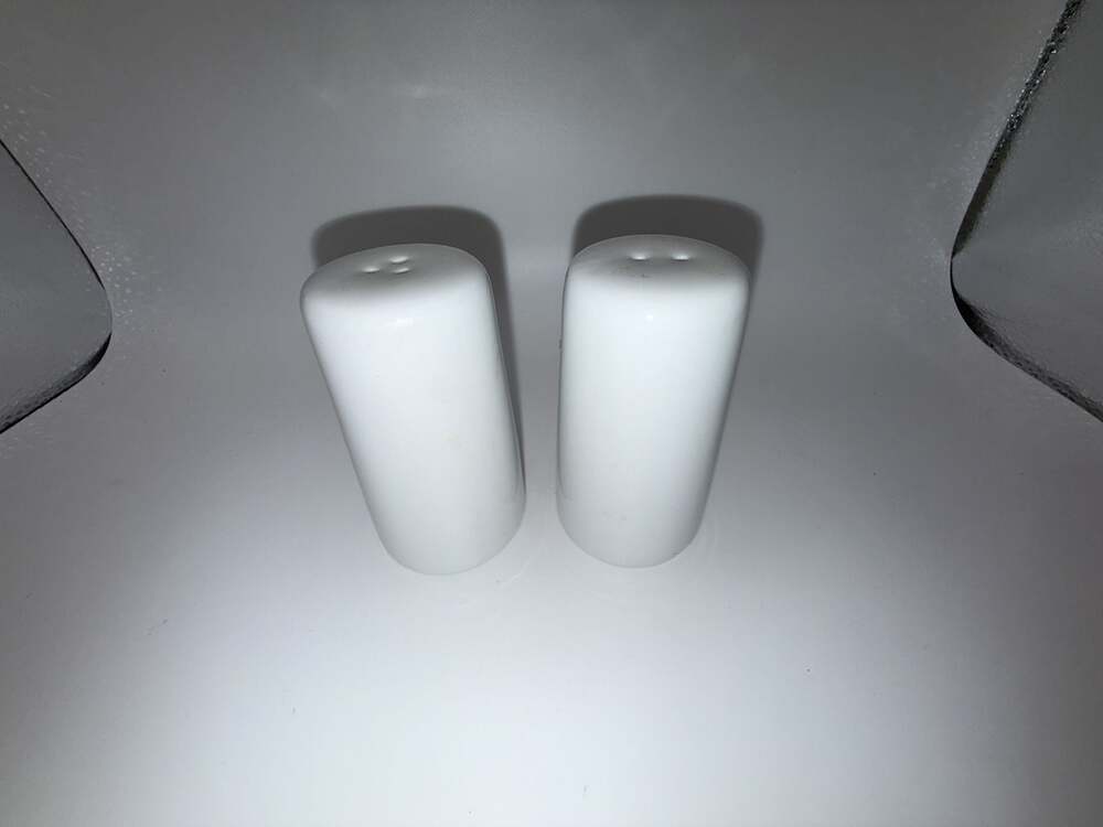 White Essentials by Home Essentials  Ceramic Salt and Pepper Shaker Set